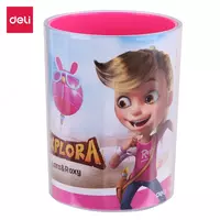 Круглый стакан для ручек Deli Explora  1 секц.  пластик  d 80 x 100 мм  ПВХ. уп. (Арт. - 85004-EH)