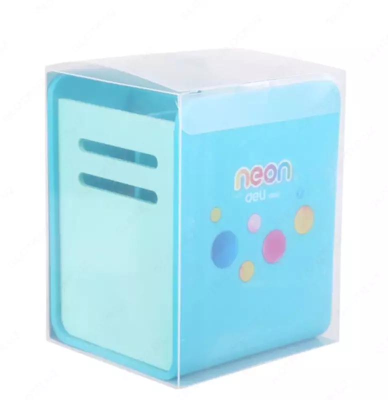  Пластиковый стакан для ручек Deli Neon  4 секц.  80 x 85 x 105 мм  ПВХ. уп. (Арт. - 85104-EH) Цв. ассорти Только в розницу