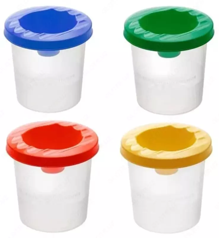 Пластиковый стакан-непроливайка Гамма 1 отд  210 мл  уп. ПЭ (Арт. - 2305215) Цв. ассорти