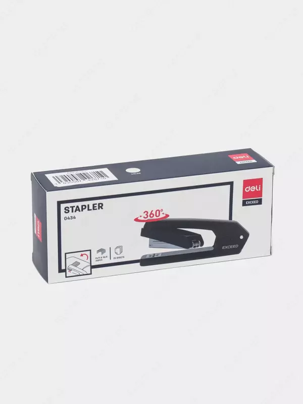 Канцелярский степлер (поворотный) Deli Exceed  № 24/6  25 листов  карт. уп. (Арт.- 0434) Ассортимент Только в розницу