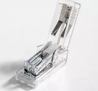   Канцелярский мини-степлер Deli Nusign 083F  № 24/6  12 листов  ПВХ. уп. (Арт.- 083-F-NS-cl) Прозрачный