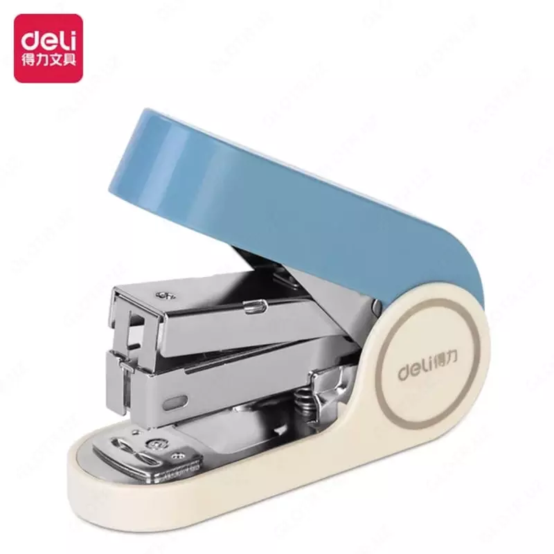 Канцелярский мини-степлер Deli PowerSave TA502  № 24/6  20 листов  ПВХ. уп. (Арт.- 502-TA-bl) Синий