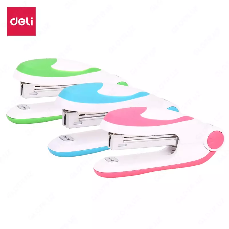 Kantselyariya stapler Deli Vivid  № 10  15 varaq  kartochkalar. paket (m. - 0228) Assortiment