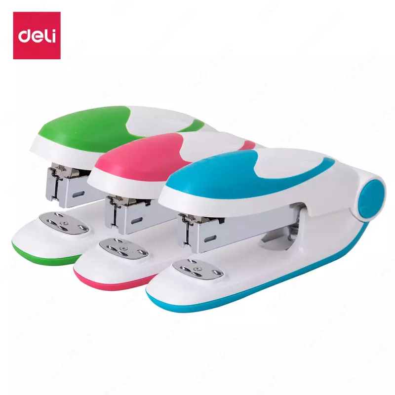 Kantselyariya stapler Deli Vivid  № 24/6  25 varaq  kartochkalar. paket (m. - 0319) Assortiment