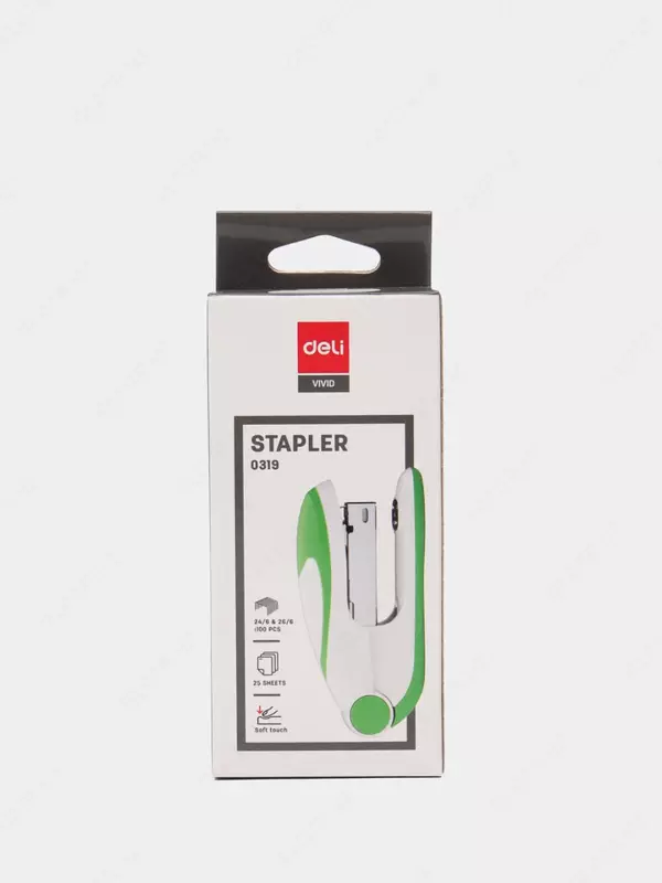   Kantselyariya stapler Deli Vivid  № 24/6  25 varaq  kartochkalar. paket (m. - 0319) Assortiment