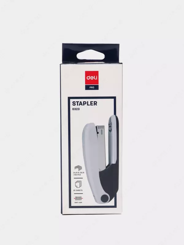  Канцелярский степлер Deli PRO  № 24/6  25 листов  карт. уп. (Арт.- 0323) Ассортимент Только в розницу