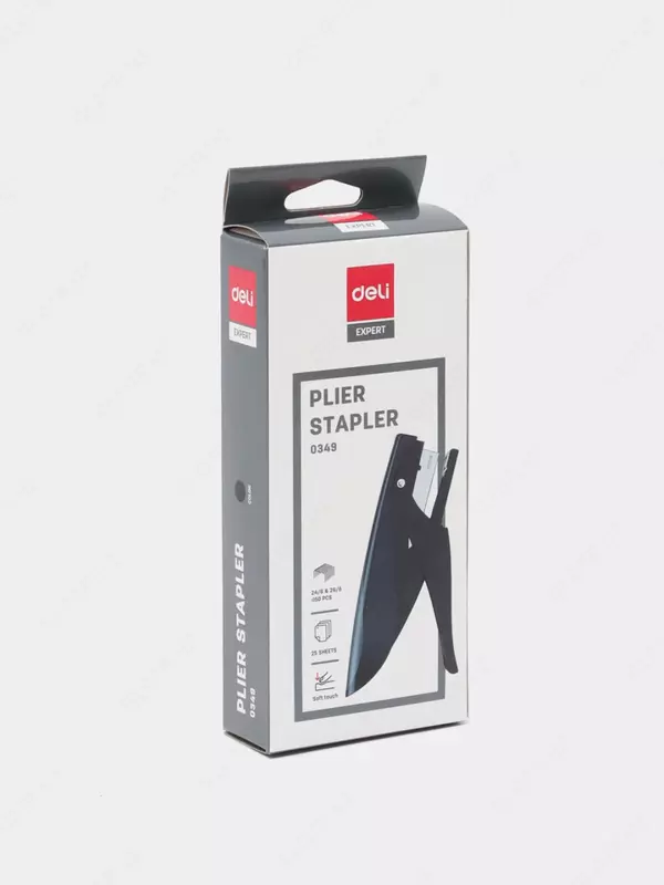  Канцелярский степлер-плоскогубцы Deli Expert  № 24/6  25 листов  карт. уп. (Арт.- 0349) Ассортимент Только в розницу