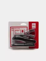 Канцелярский степлер + (антистеплер  скобы) Deli Esstntial  № 24/6  25 листов  уп. блистер (Арт.- 0355) Ассортимент