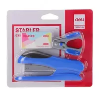  Канцелярский степлер + (антистеплер  скобы) Deli Esstntial  № 24/6  25 листов  уп. блистер (Арт.- 0355) Ассортимент OOO Smart Choice Kans