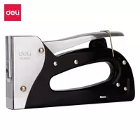 Deli PRO  № 53/8  tekker  № 53/8  orami bilan mebel stapler. blister (Art. - 4600) Qora