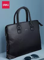 Портативная сумка-портфель Deli  2 ручки  2 отд.  380 х 284 х 58 мм  заст. молния (Арт. - 63757) Черная