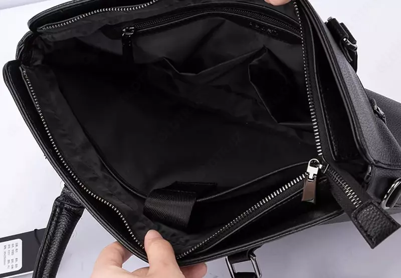   Портативная сумка-портфель Deli  2 ручки  2 отд.  380 х 284 х 58 мм  заст. молния (Арт. - 63757) Черная