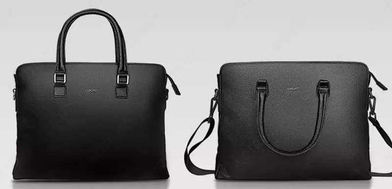  Портативная сумка-портфель Deli  2 ручки  2 отд.  380 х 284 х 58 мм  заст. молния (Арт. - 63757) Черная Только в розницу