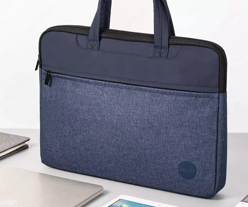  Многофункциональный портфель для документов Deli   2 ручки  2 отд.  280 х 380 х 40 мм  заст. молния (Арт. - 63755-bl) Синий - 