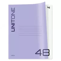 Школьная тетрадь (клетка) BG UniTone. Neon  48 л  65 г/м2  А5  пласт. обложка (Арт. - Т5ск48_пл_12470) Неоновый сиреневый