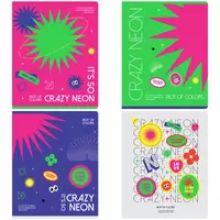 Школьная тетрадь (клетка) BG Crazy neon  48 л  60 г/м2  А5 (Арт. - Т5ск48_11023) Цв. ассорти