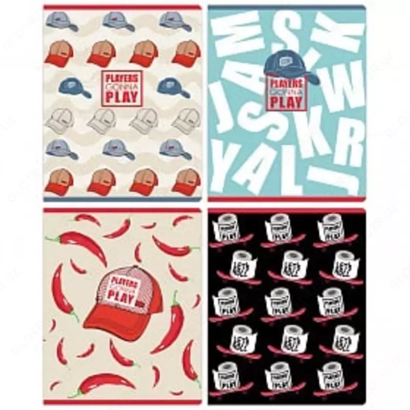 Maktab daftarchasi (katakli) BG Keling  oynaymiz  48 l  60 g/m2  A5 (Art. - T5sk48_vl_11024) Pol. turli xil