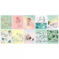 Maktab daftarchasi (katakli) BG Mix-10. Qizlar (iqtisod)  48 l  60 g/m2  A5 (Art. - T5sk48_10400) Col. turli xil