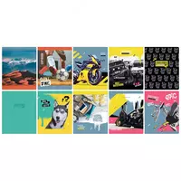 Школьная тетрадь (клетка) BG Mix-10. Мальчики  48 л  65 г/м2  А5 (Арт. - Т5ск48_10405) Цв. ассорти