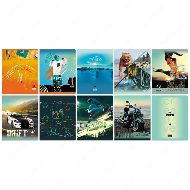 Школьная тетрадь (клетка) BG Mix-10. Мальчики (эконом)  48 л  60 г/м2  А5 (Арт. - Т5ск48_10401) Цв. ассорти