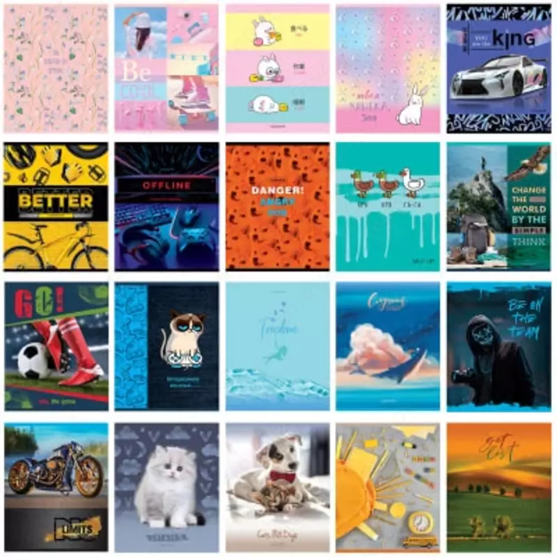 Школьная тетрадь (клетка) BG Super Mix-20  48 л  60 г/м2  А5 (Арт. - Т5ск48_10402) Цв. ассорти