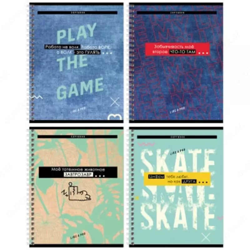 Школьная тетрадь (клетка) BG Like a pro  48 л  60 г/м2  А5  на гребне (Арт. - Т5гр48_вл_10390) Цв. ассорти