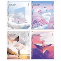 Школьная тетрадь (клетка) BG Reflection  48 л  60 г/м2  А5  на гребне (Арт. - Т5гр48_11049) Цв. ассорти