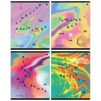 Maktab daftarchasi (chiziq) BG Yoruglik oqimi  48 l  65 g / m2  A5 (Art. - T5sk48_lg_11076) Kol. turli xil