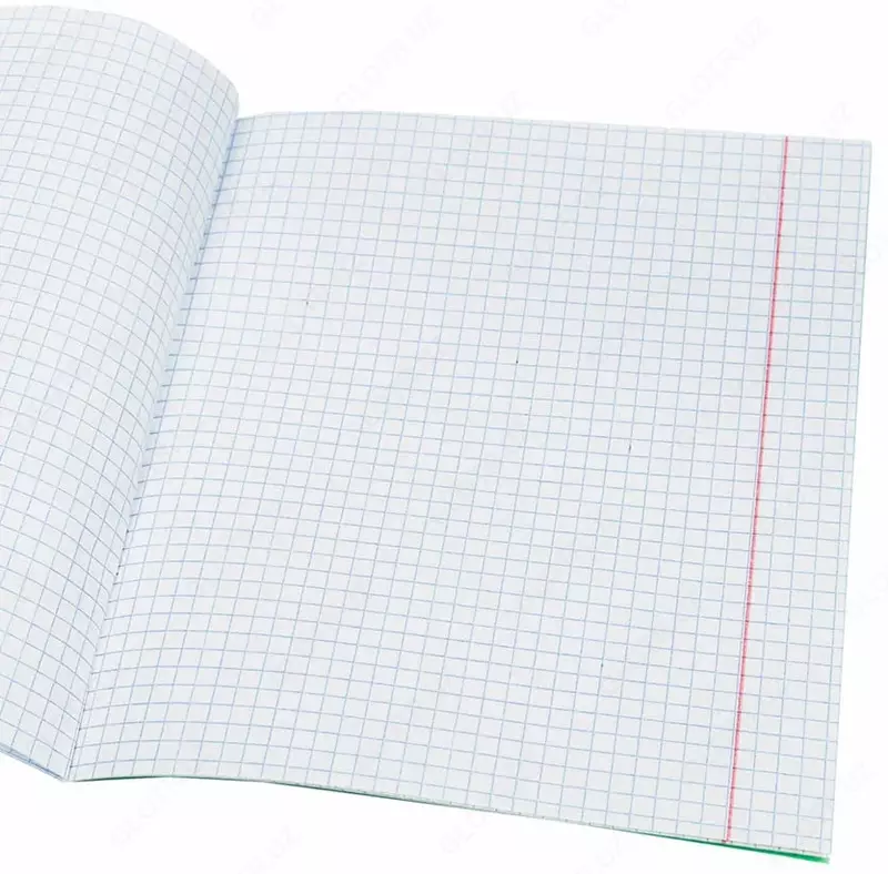  Школьная тетрадь (клетка 5 х 5 мм)  12 л  60 г/м2  А5 (Арт. - 777) Зеленая - 