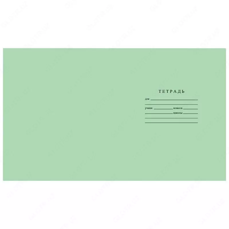   Школьная тетрадь (клетка 5 х 5 мм)  12 л  60 г/м2  А5 (Арт. - 777) Зеленая
