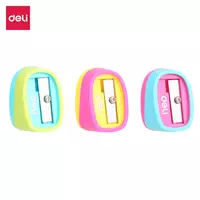 Plastik qalam otkir Deli U-touch  1 teshik  d 8 mm  oram. plast. kolba (modda - 00903-ER) Pol. turli xil