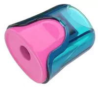 Plastik qalam otkirlagich (idish) Deli U-touch  1 teshik  d 8 mm  oram. quti (Art. - 01000-ER) Pol. turli xil