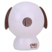  Plastik qalam otkirlagich (idish) Deli Puppy!  1 teshik  d 8 mm  oram. blister (modda - 0550) Col. turli xil - 