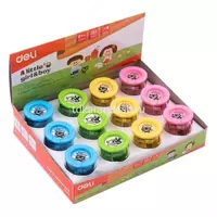   Пластиковая точилка для карандашей (контейнер) Deli A little girl&boy  2 отв  d 8/12 мм  уп. дисплей (Арт. - 0551) Цв. ассорти