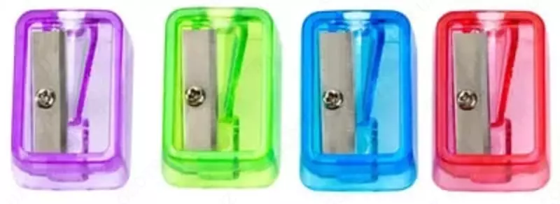 Plastik qalam otkir Deli Little Singer  1 teshik  d 8 mm  oram. kart. quti (modda - 552-EH) Pol. turli xil