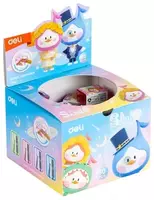   Plastik qalam otkir Deli Little Singer  1 teshik  d 8 mm  oram. kart. quti (modda - 552-EH) Pol. turli xil