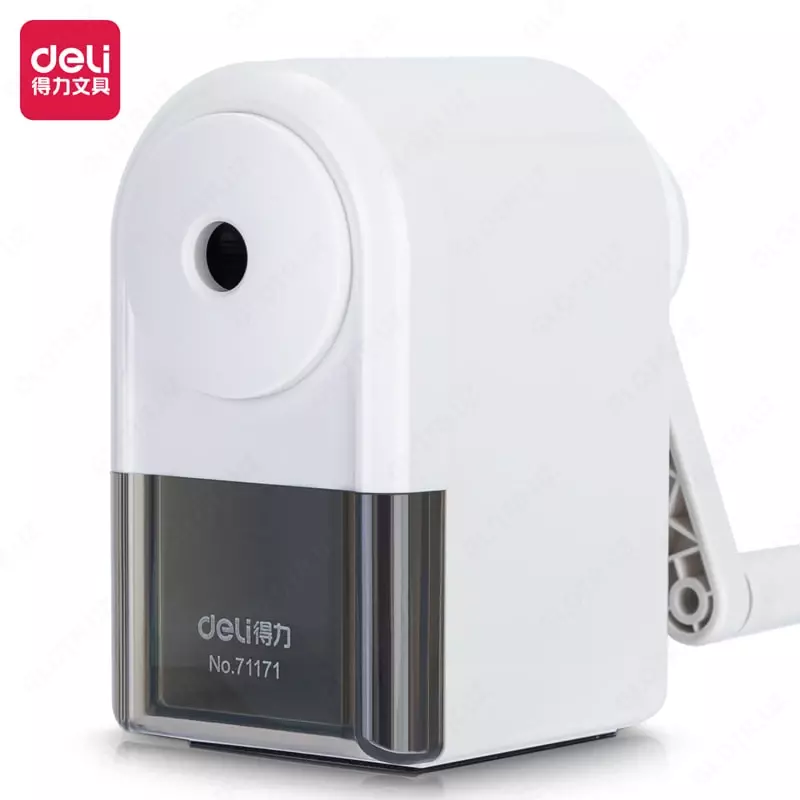 Mexanik qalam otkir Deli E71171  1 teshik  stol usti  d 8 mm  oram. kart. kor. (m. - 71171-gr) Ochiq/kulrang