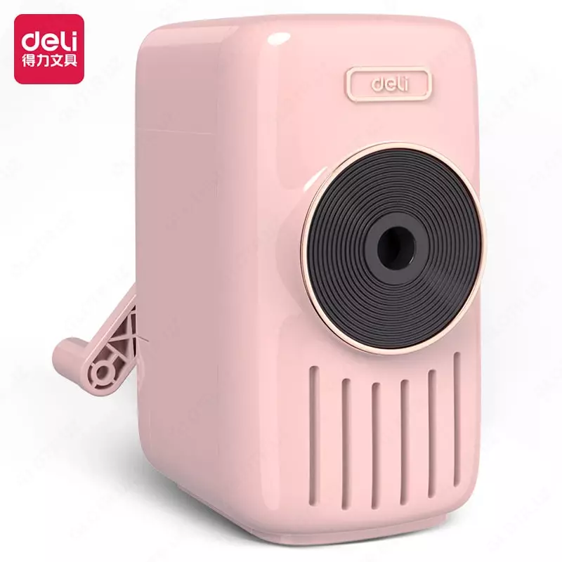 Mexanik qalam otkir Deli E 71165A  1 teshik  stol usti  d 6.9-8 mm  oram. plast. kor. (Mad. - 71165A) Ochiq/qizil