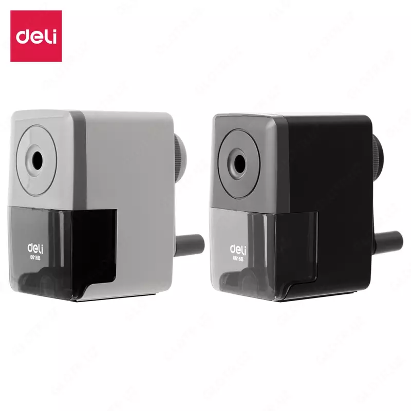 Mexanik qalam otkir Deli E0616B  1 teshik  stol usti  d 8 mm  oram. plast. kor. (m. - 0616B) Assortiment