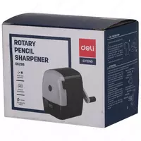  Механическая точилка для карандашей Deli Extend  1 отв  настольная  d 7-12 мм  уп. карт. кор. (Арт. - 0629B) Черная/серая - 