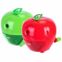 Механическая точилка для карандашей Deli Apple  1 отв  настольная  d 8 мм  уп. пласт. кор. (Арт. - 0659) Цв. ассорти