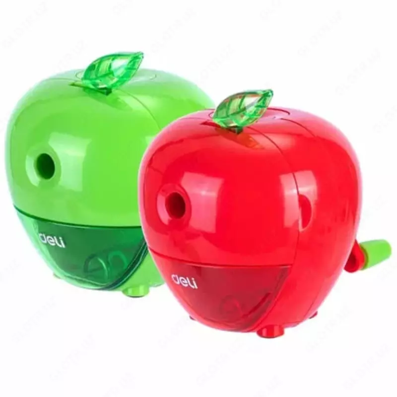 Механическая точилка для карандашей Deli Apple  1 отв  настольная  d 8 мм  уп. пласт. кор. (Арт. - 0659) Цв. ассорти