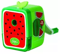  Механическая точилка для карандашей Deli  Fruit  1 отв  настольная  d 7 мм  уп. пласт. кор. (Арт. - 0671) Цв. ассорти - 