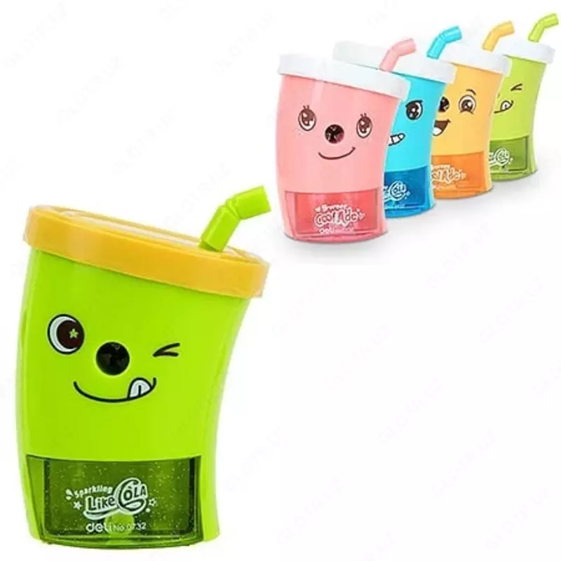 Механическая точилка для карандашей Deli Стакан. Микс  1 отв  настольная  d 8 мм  уп. пласт. кор. (Арт. - 0732) Цв. ассорти