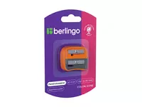   Пластиковая точилка для карандашей (цв.  ч/г) Berlingo Color Zone Duo  2 отв  d 8 мм  уп. блистер (Арт. - BBp_15041) Цв. ассорти