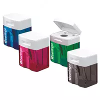 Пластиковая точилка для карандашей (контейнер) Berlingo Perfect  1 отв  d 8 мм  уп. карт. дисплей (Арт. - BBp_10039) Цв. ассорти