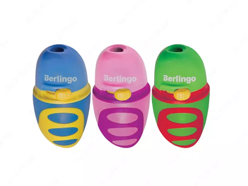 Пластиковая точилка для карандашей (контейнер) Berlingo Riddle  1 отв  регулятор  d 8 мм  уп. дисплей (Арт. - BBp_15014) Цв. ассорти