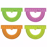 Protractor STAMM 10 sm  180° plastik  shaffof (Art. - TP11) Neon. turli xil