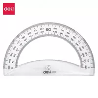 Protractor Deli Pioneer  12 sm  180° plastmassa (Art. - 10212EG) Shaffof