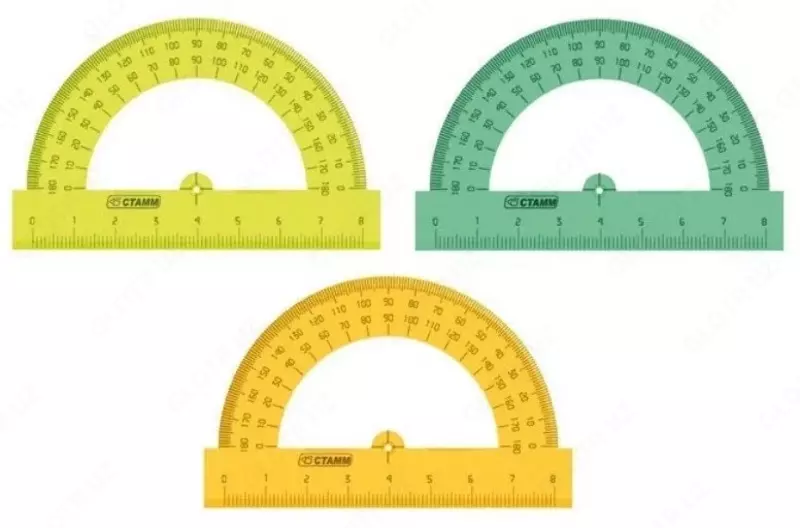 Otkazgich STAMM Neon  8 sm  180° plastik  shaffof (Art. - TP01) Neon. turli xil